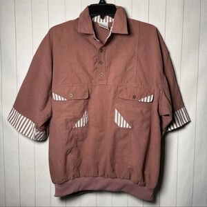 VTG‎ CANDA C&A Purple Polo Shirt Skater Surfer Retro Streetwear Hipster Hippie M